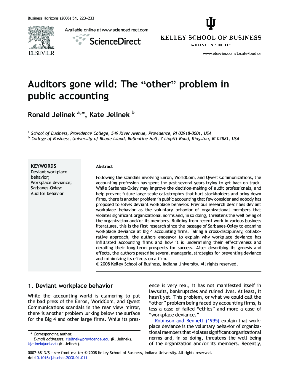 Auditors gone wild: The “other” problem in public accounting