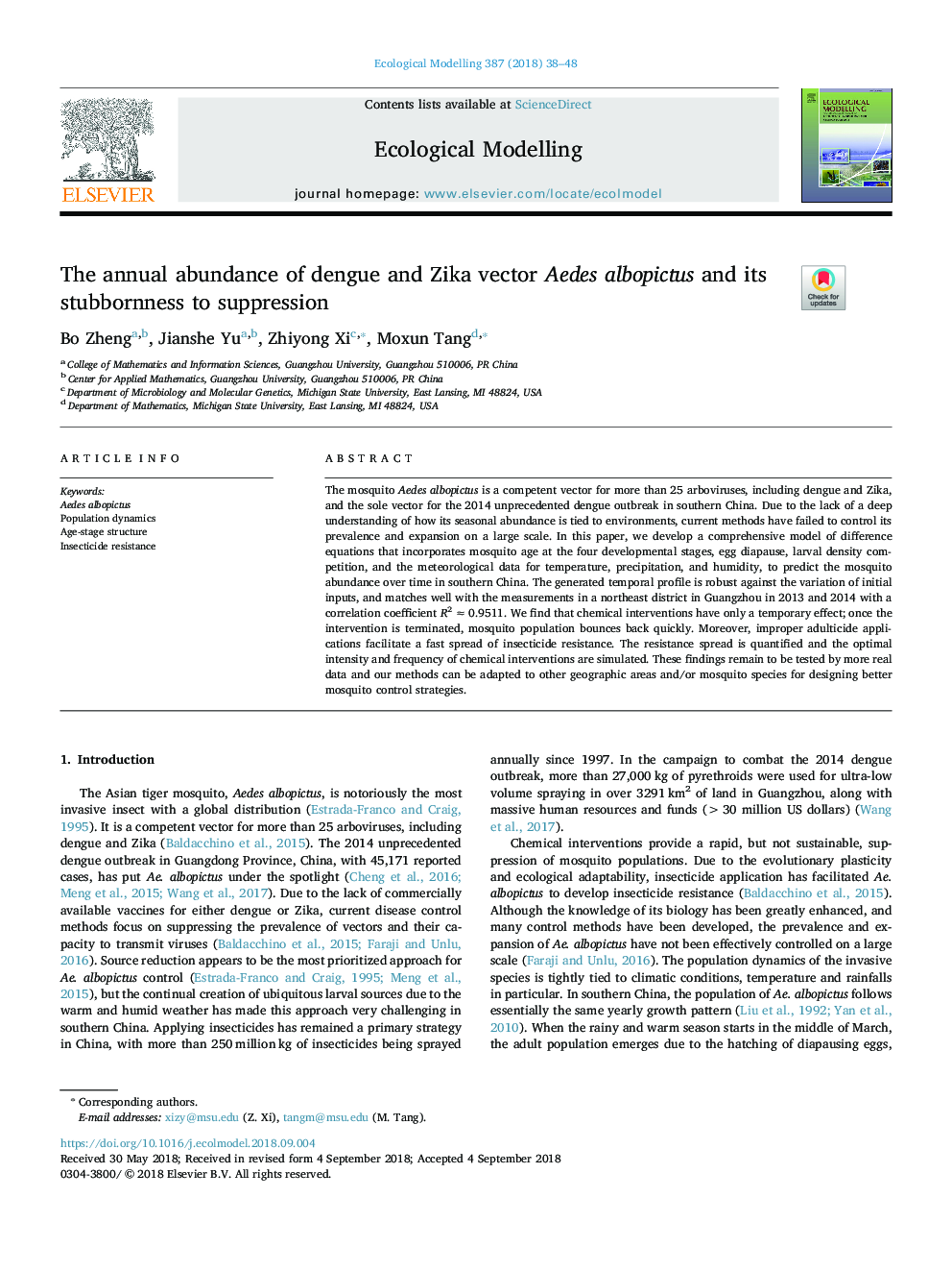 The annual abundance of dengue and Zika vector Aedes albopictus and its stubbornness to suppression