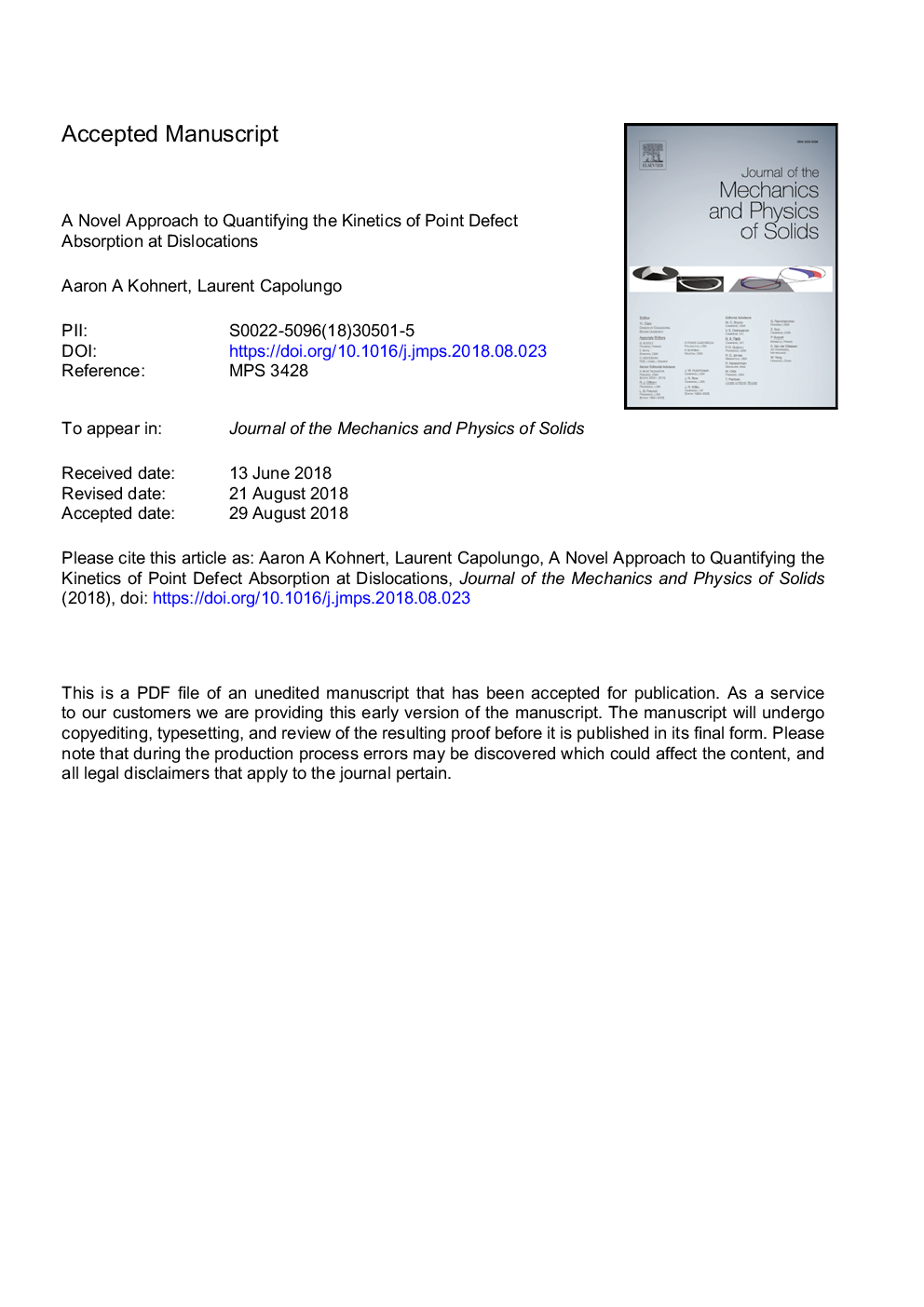 A novel approach to quantifying the kinetics of point defect absorption at dislocations