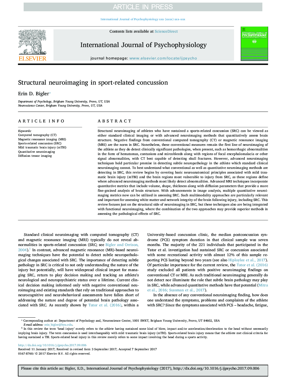 Structural neuroimaging in sport-related concussion