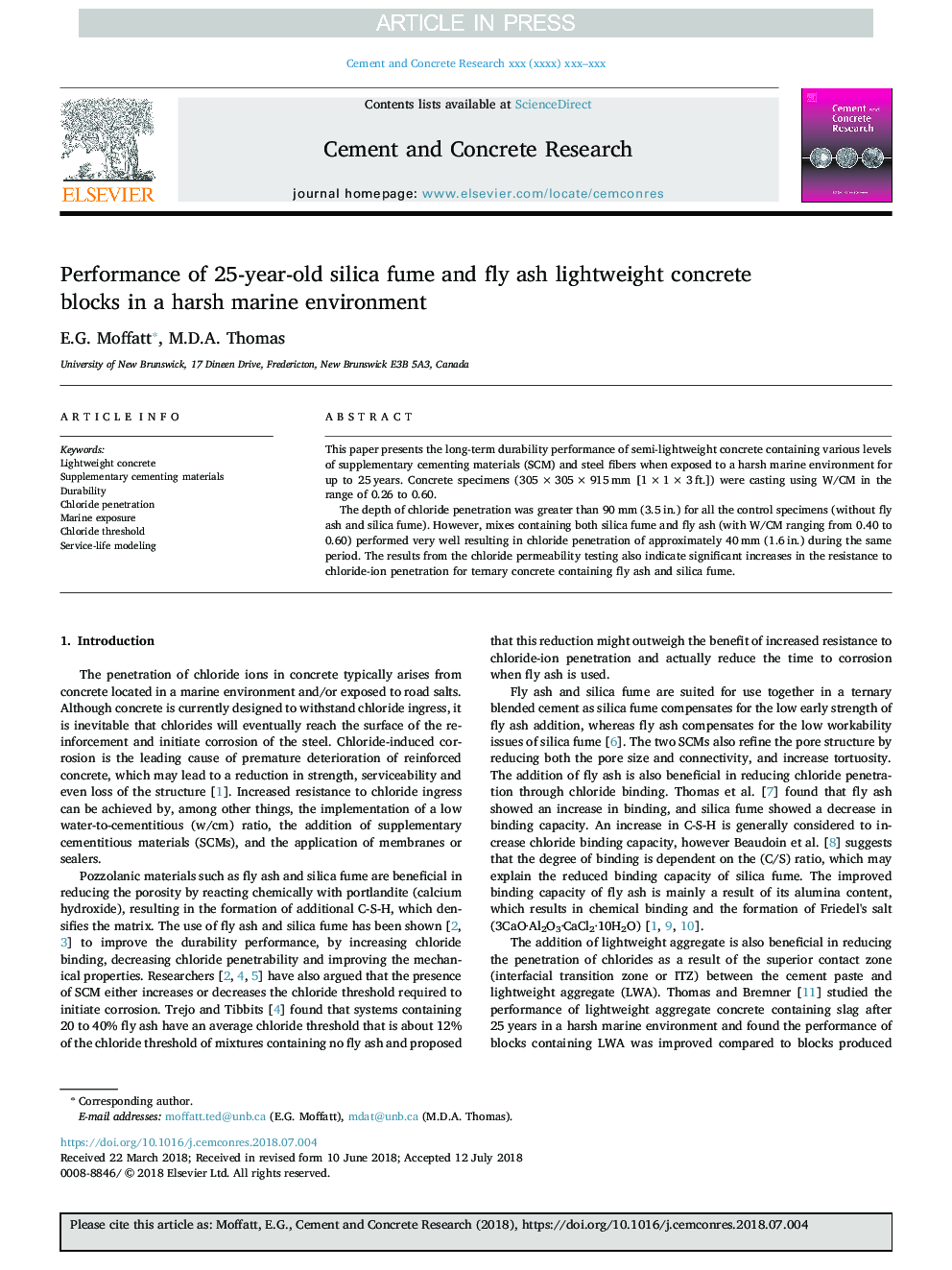 Performance of 25-year-old silica fume and fly ash lightweight concrete blocks in a harsh marine environment