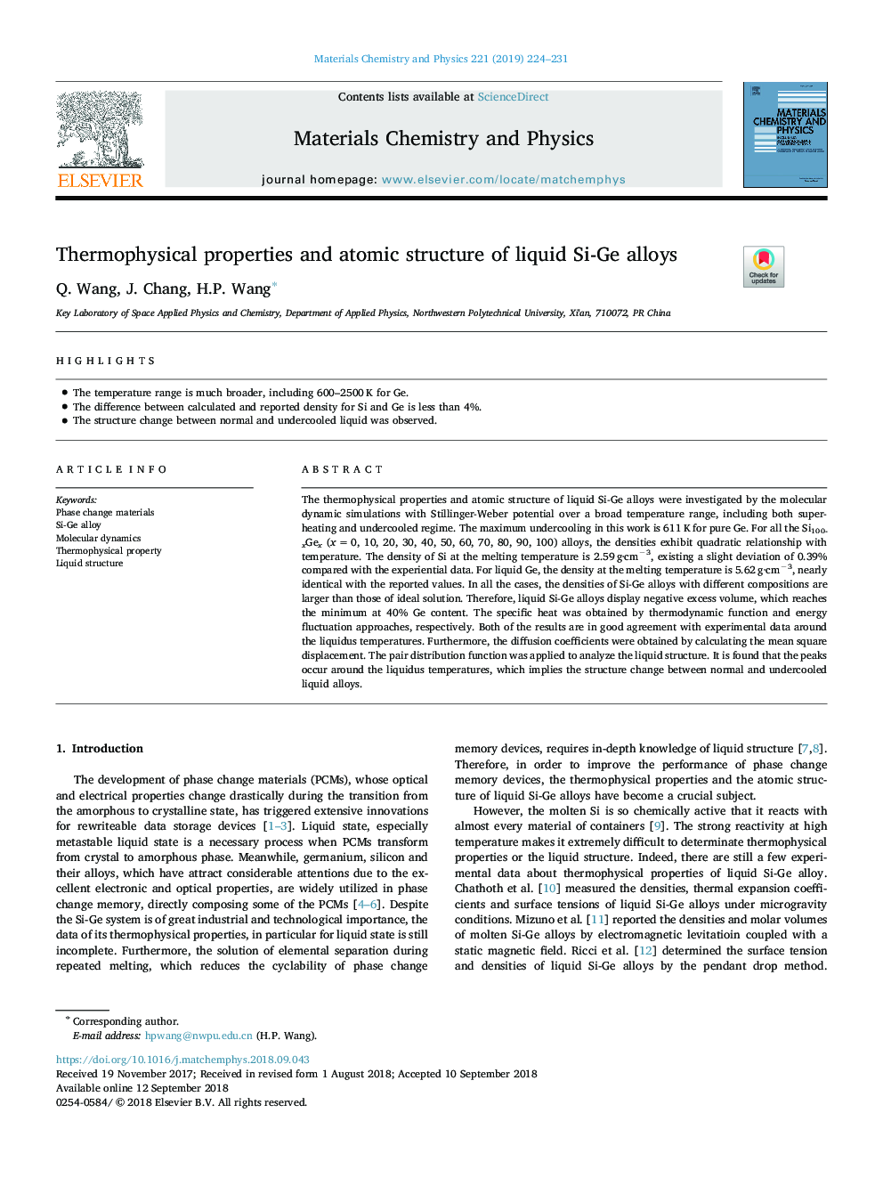 Thermophysical properties and atomic structure of liquid Si-Ge alloys