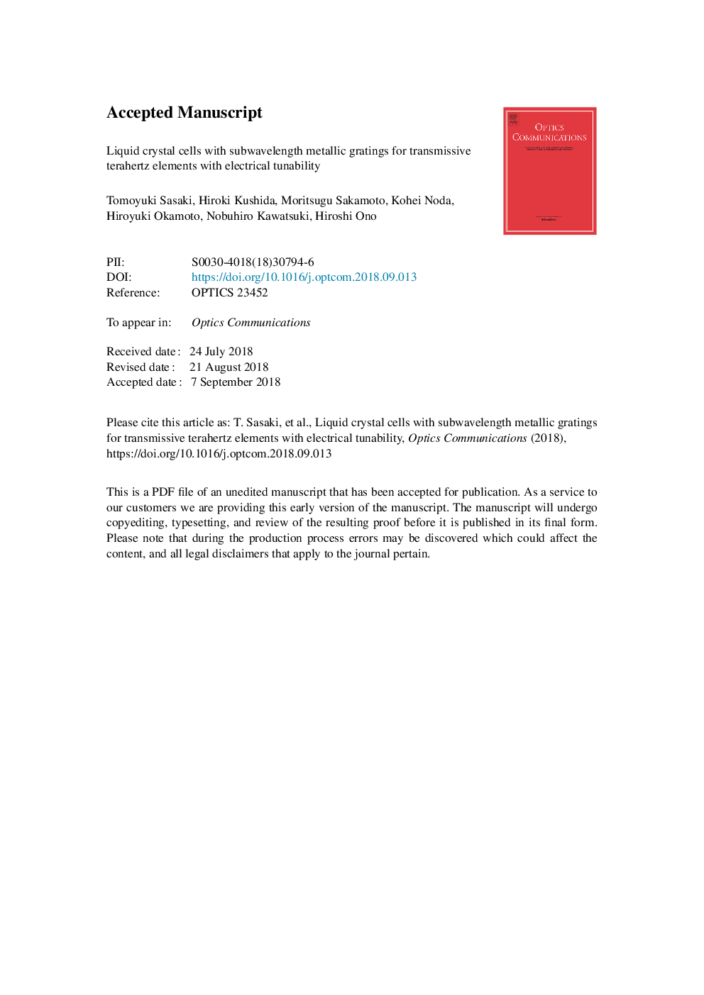 Liquid crystal cells with subwavelength metallic gratings for transmissive terahertz elements with electrical tunability