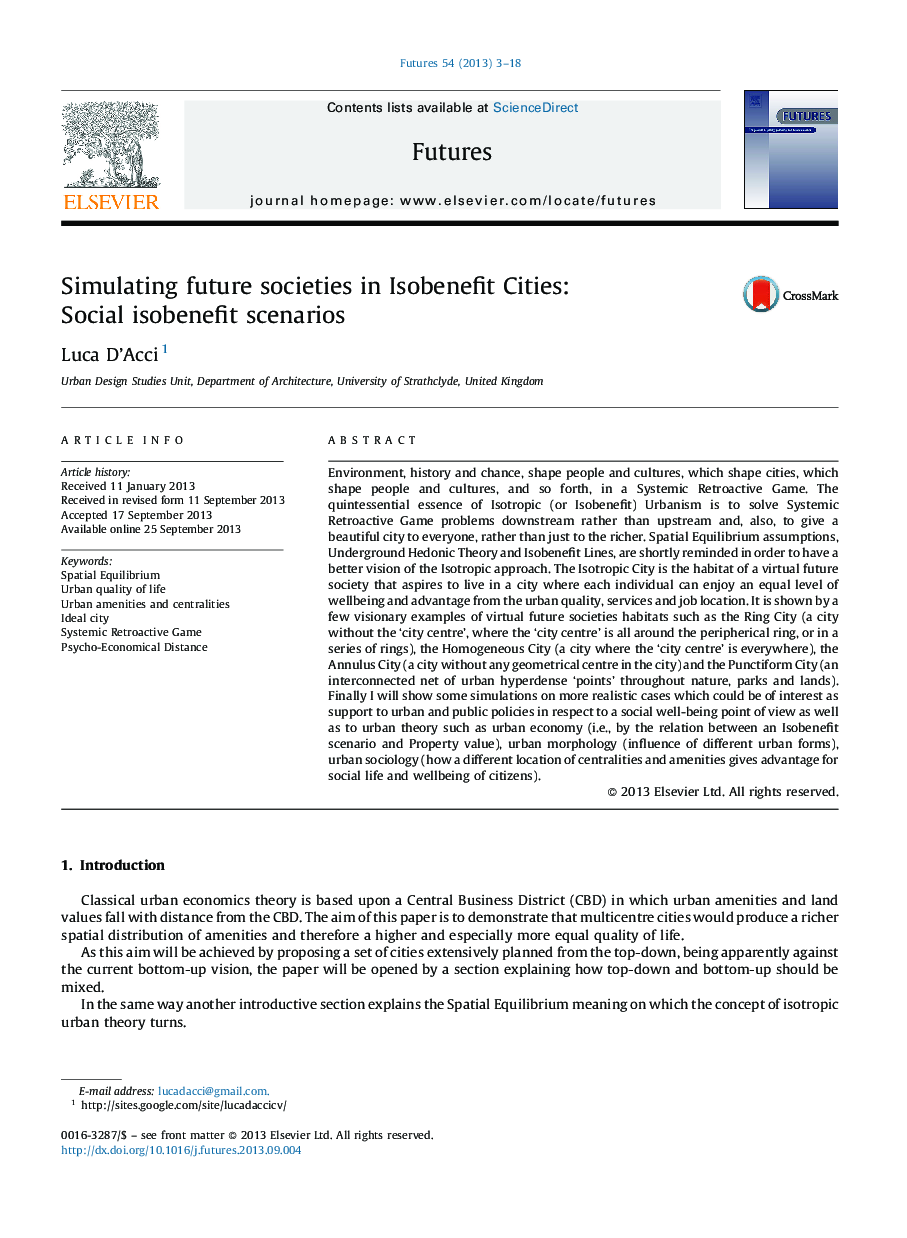 Simulating future societies in Isobenefit Cities: Social isobenefit scenarios