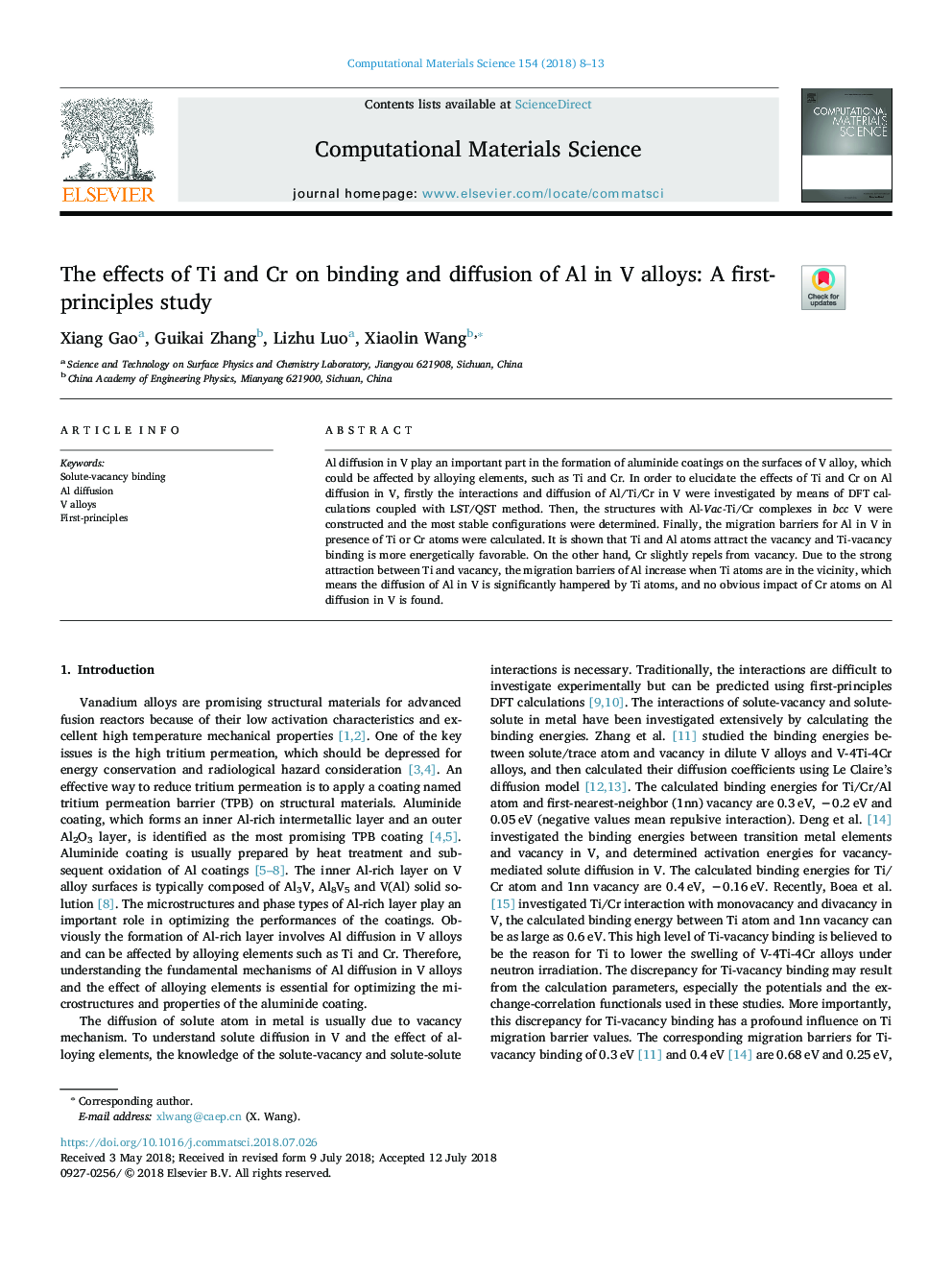 The effects of Ti and Cr on binding and diffusion of Al in V alloys: A first-principles study