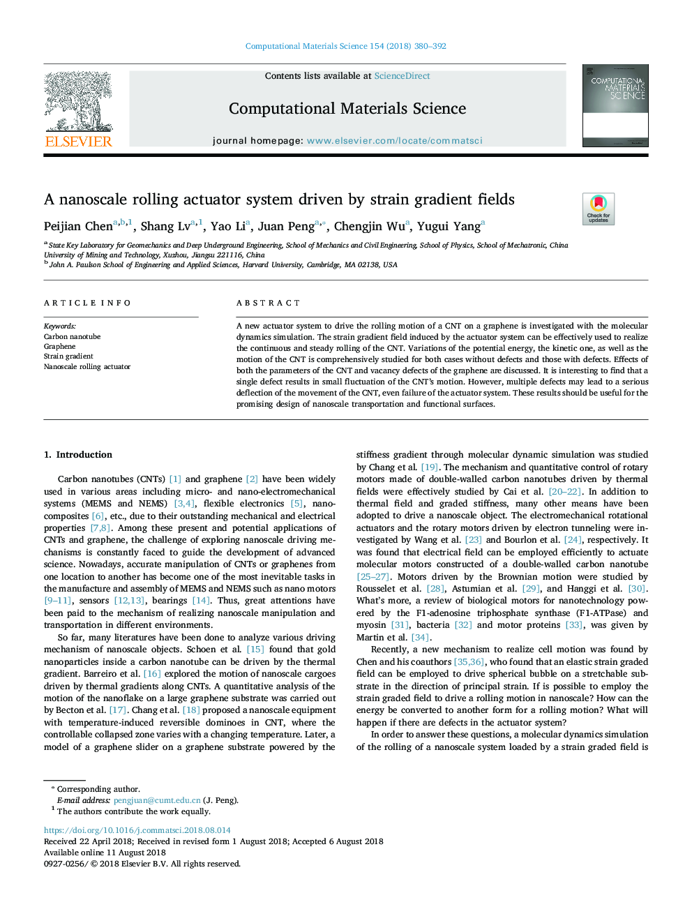 A nanoscale rolling actuator system driven by strain gradient fields