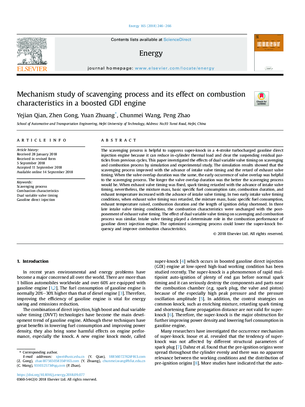 Mechanism study of scavenging process and its effect on combustion characteristics in a boosted GDI engine