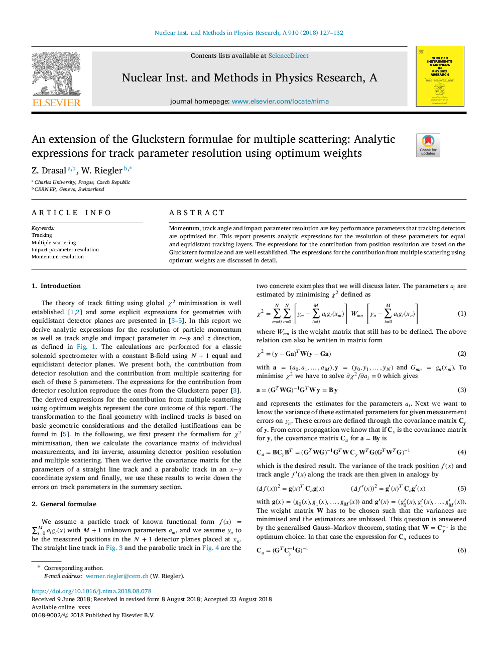 An extension of the Gluckstern formulae for multiple scattering: Analytic expressions for track parameter resolution using optimum weights