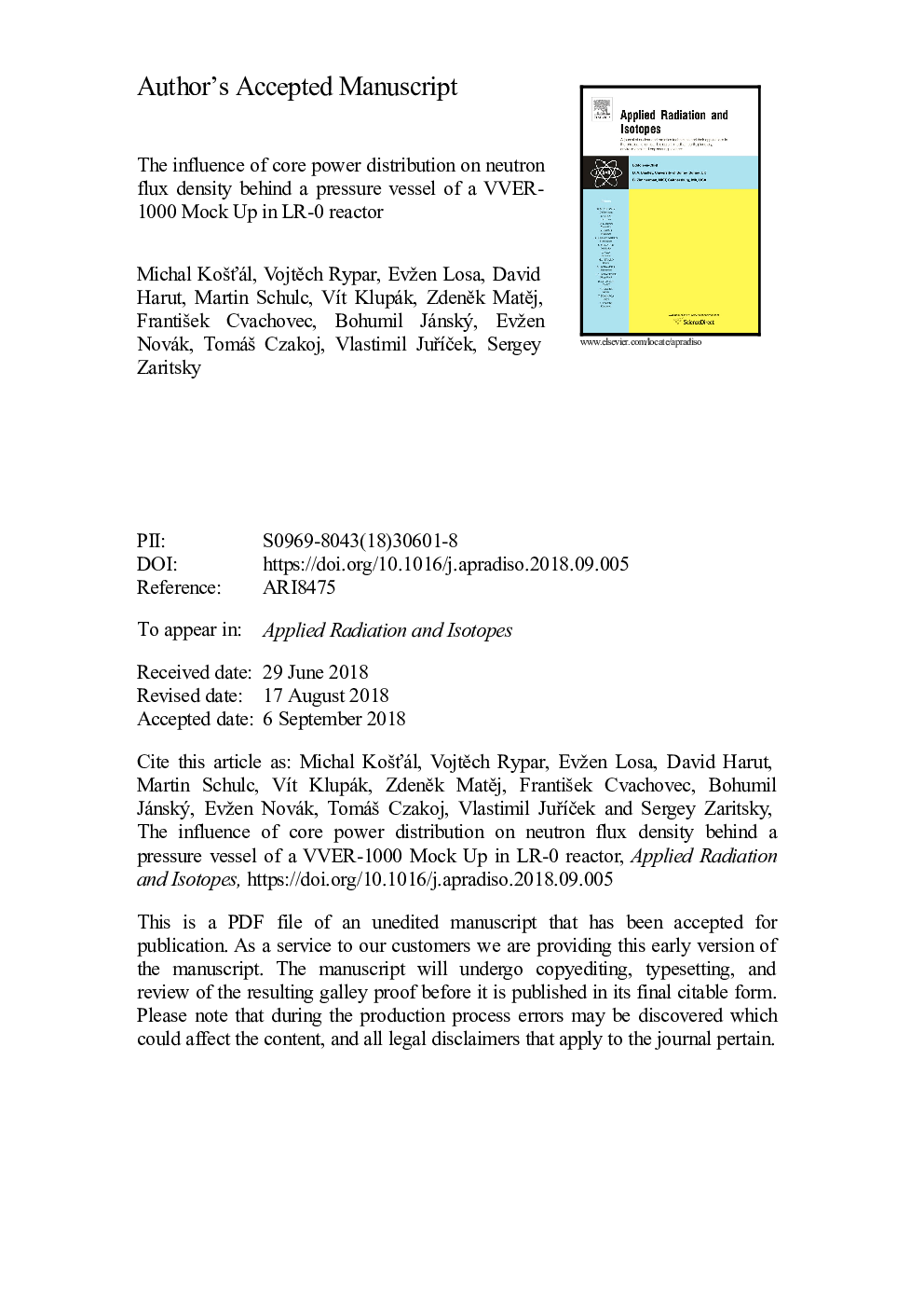 The influence of core power distribution on neutron flux density behind a pressure vessel of a VVER-1000 Mock Up in LR-0 reactor