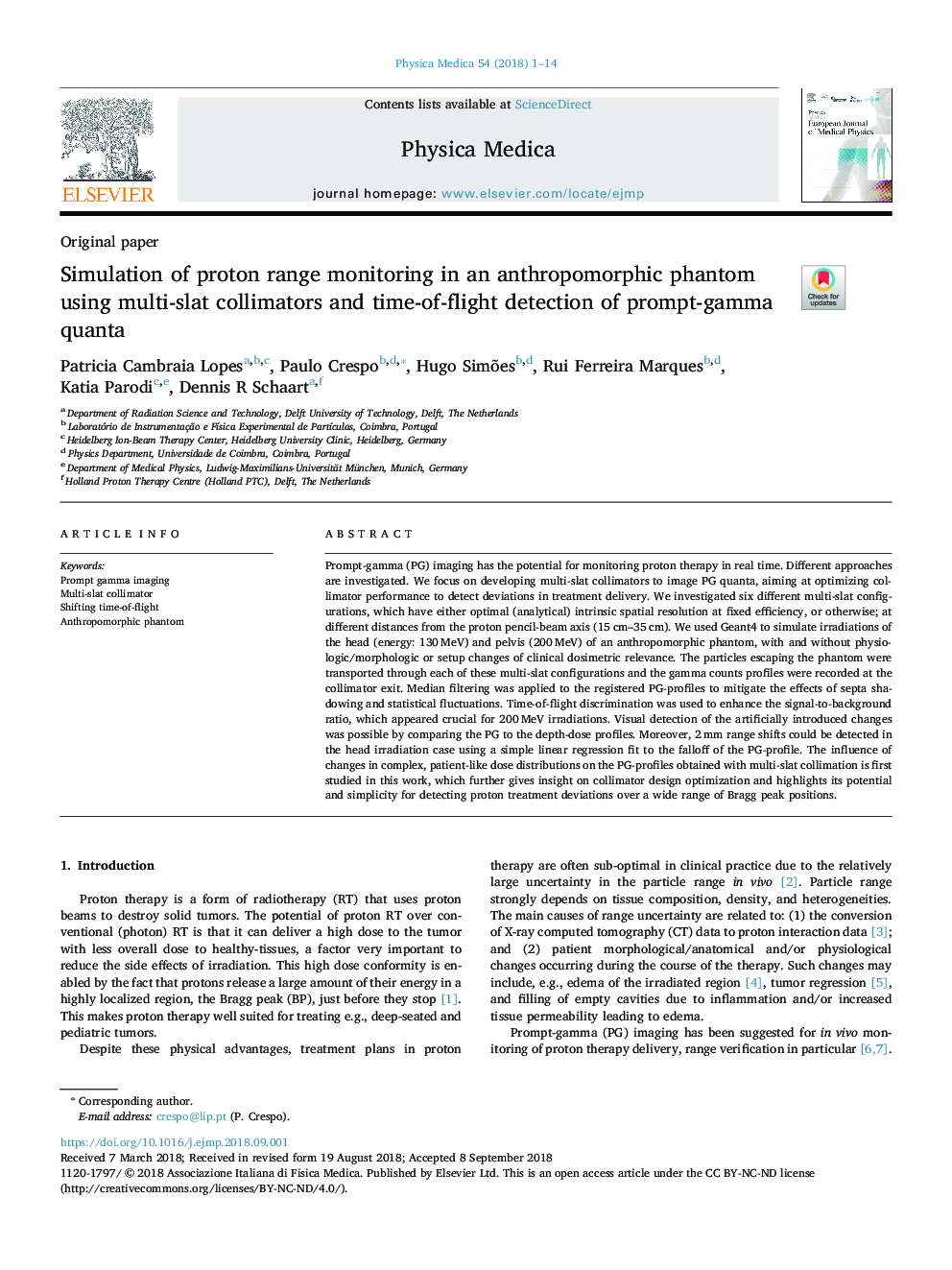 Simulation of proton range monitoring in an anthropomorphic phantom using multi-slat collimators and time-of-flight detection of prompt-gamma quanta