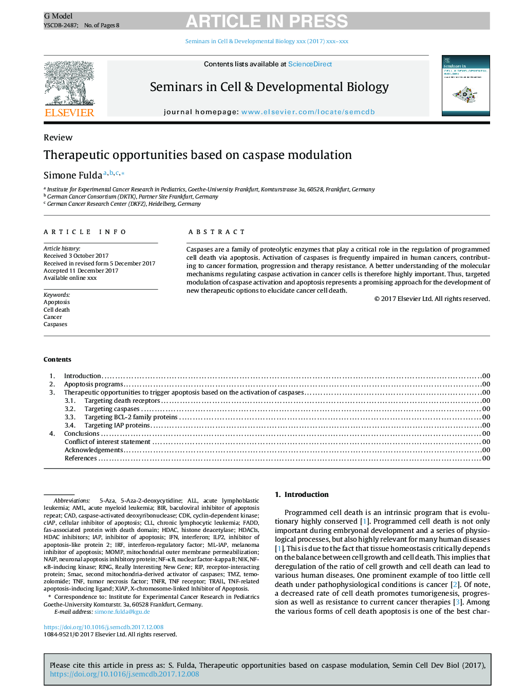 Therapeutic opportunities based on caspase modulation