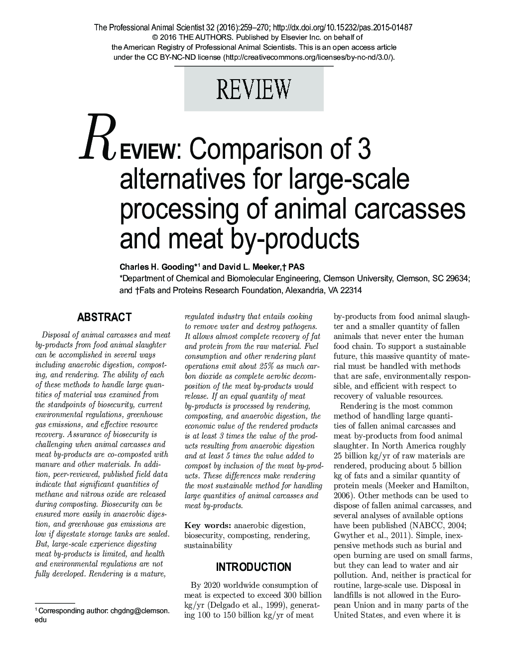 بررسی: مقایسه 3 گزینه برای پردازش در مقیاس بزرگ لاشه حیوانات و گوشت فرآورده های گوشتی 