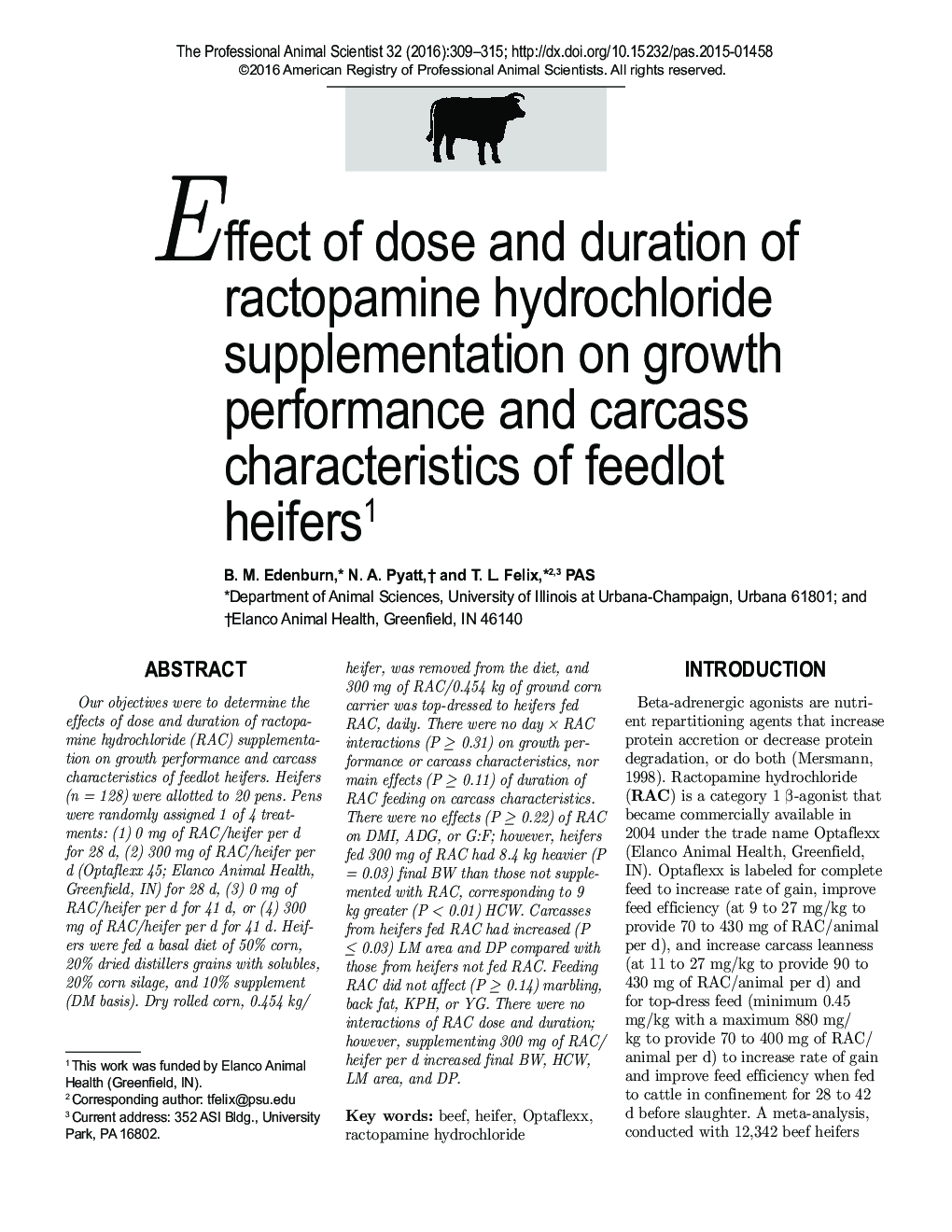 اثر دوز و مدت زمان مصرف مکمل کلرید رتوپامین بر عملکرد رشد و عملکرد لاشه تلیسه های خوراکی 1 
