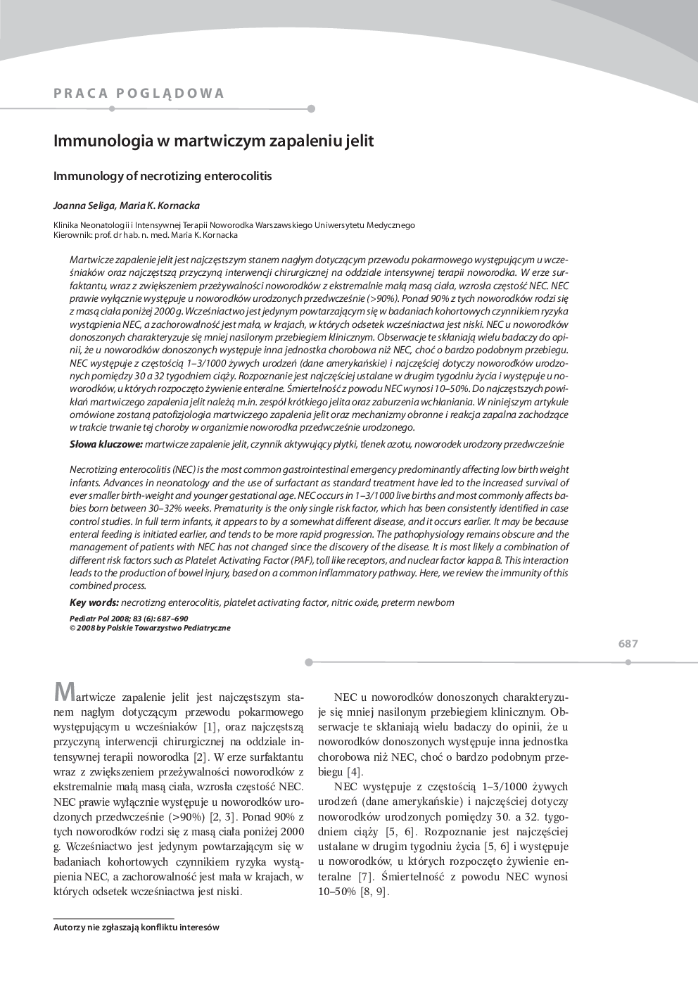 Immunologia w martwiczym zapaleniu jelit