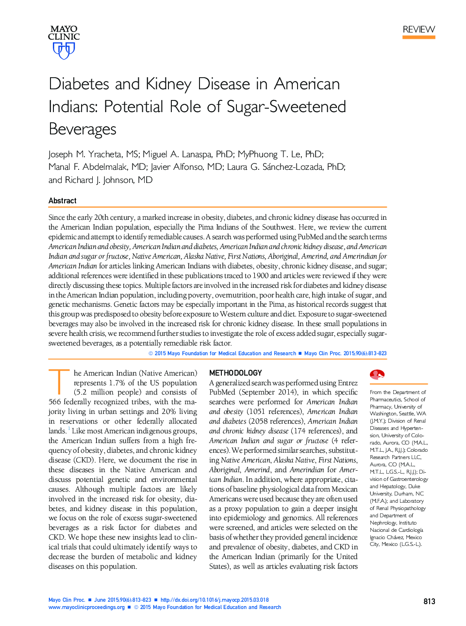 دیابت و بیماری کلیه در سرخپوستان آمریکایی: نقش بالایی از نوشیدنی های شیرین شکر 