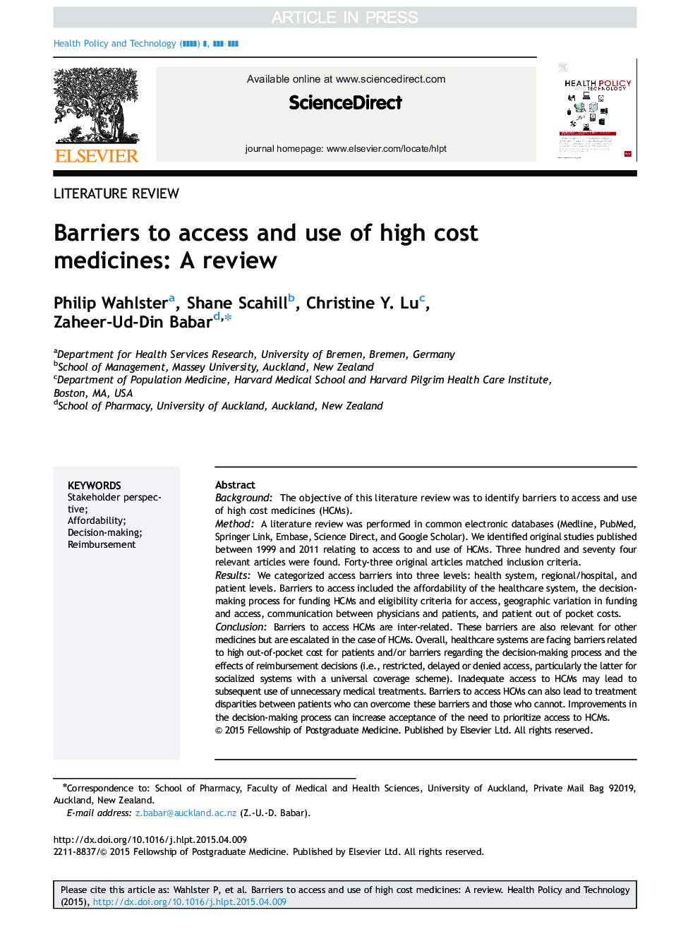 موانع دسترسی و استفاده از داروهای با هزینه بالا: بررسی 