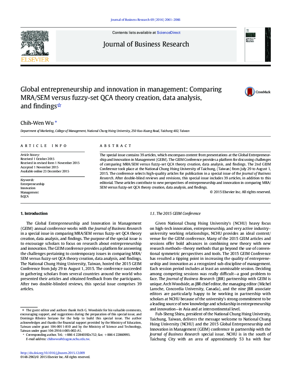 Global entrepreneurship and innovation in management: Comparing MRA/SEM versus fuzzy-set QCA theory creation, data analysis, and findings 