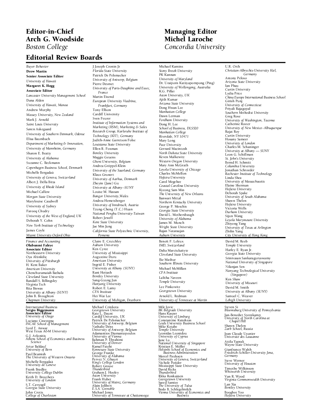 Editorial Board