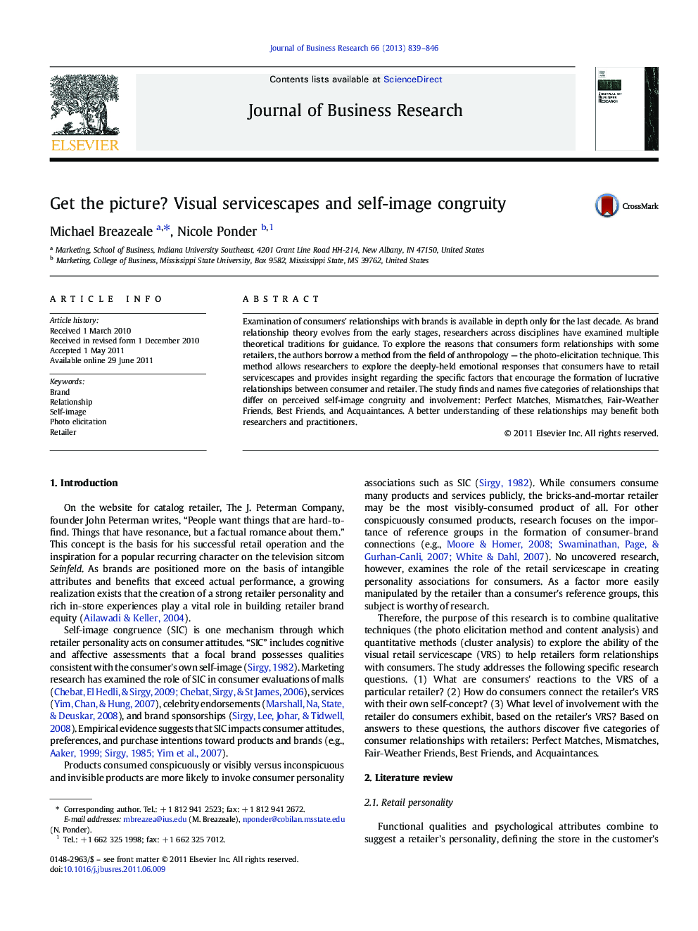 Get the picture? Visual servicescapes and self-image congruity