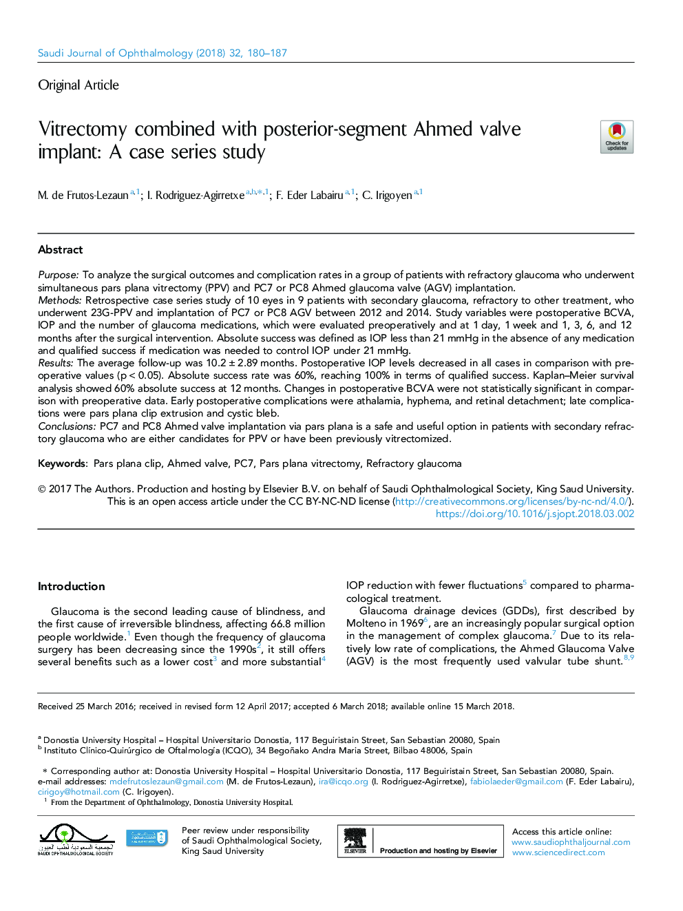 Vitrectomy combined with posterior-segment Ahmed valve implant: A case series study