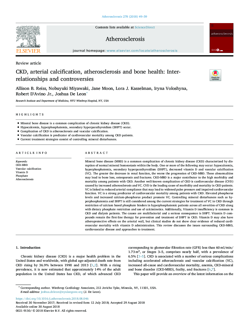 CKD, arterial calcification, atherosclerosis and bone health: Inter-relationships and controversies