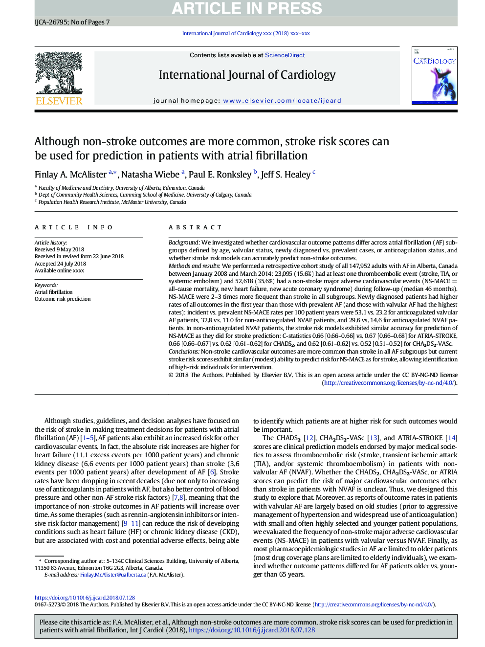 Although non-stroke outcomes are more common, stroke risk scores can be used for prediction in patients with atrial fibrillation