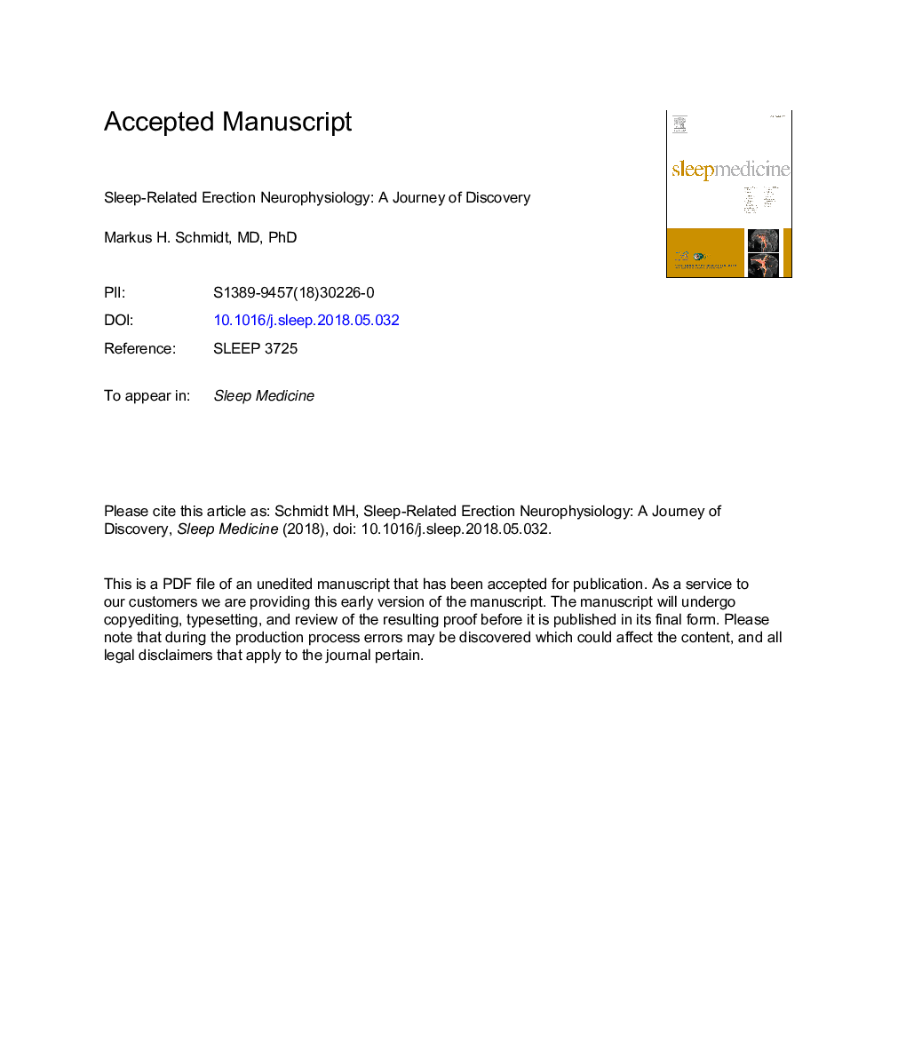 Sleep-related erection neurophysiology: a journey of discovery