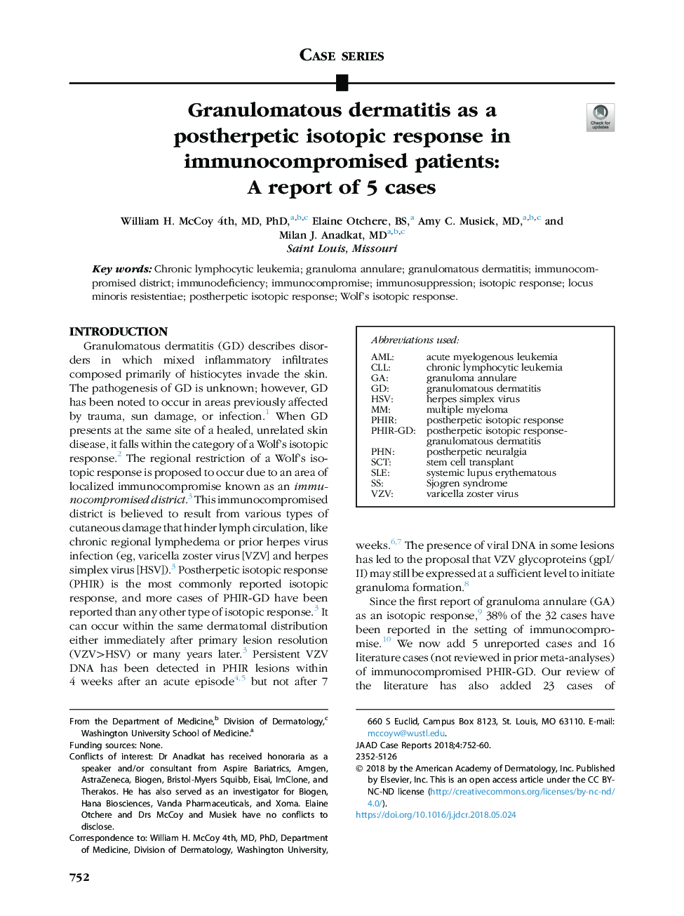 درماتیت گرانولوماتوز به عنوان یک پاسخ ایزوتوپ پسربپتیک در بیماران مبتلا به اسهال: گزارش 5 مورد