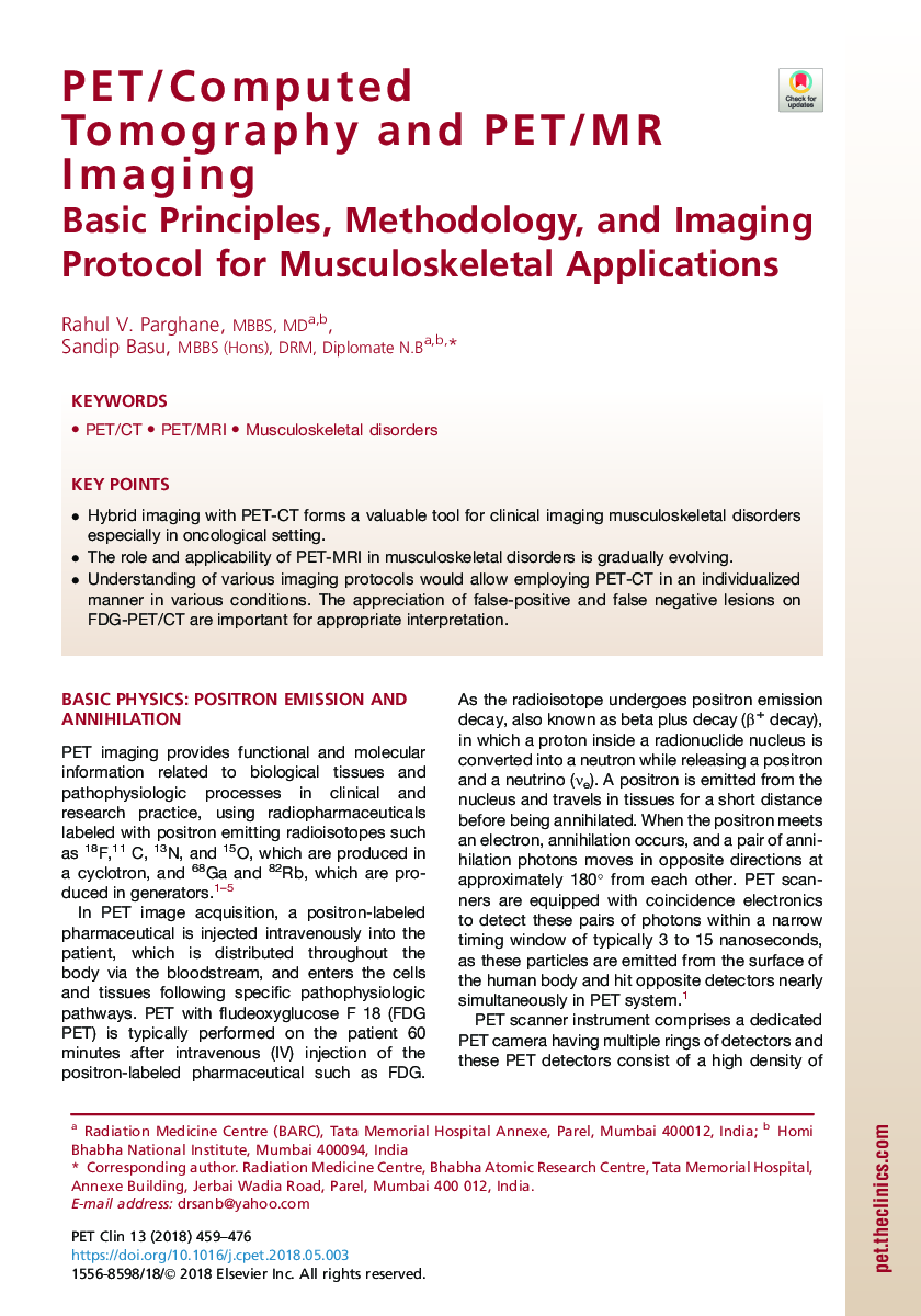 PET/Computed Tomography and PET/MR Imaging