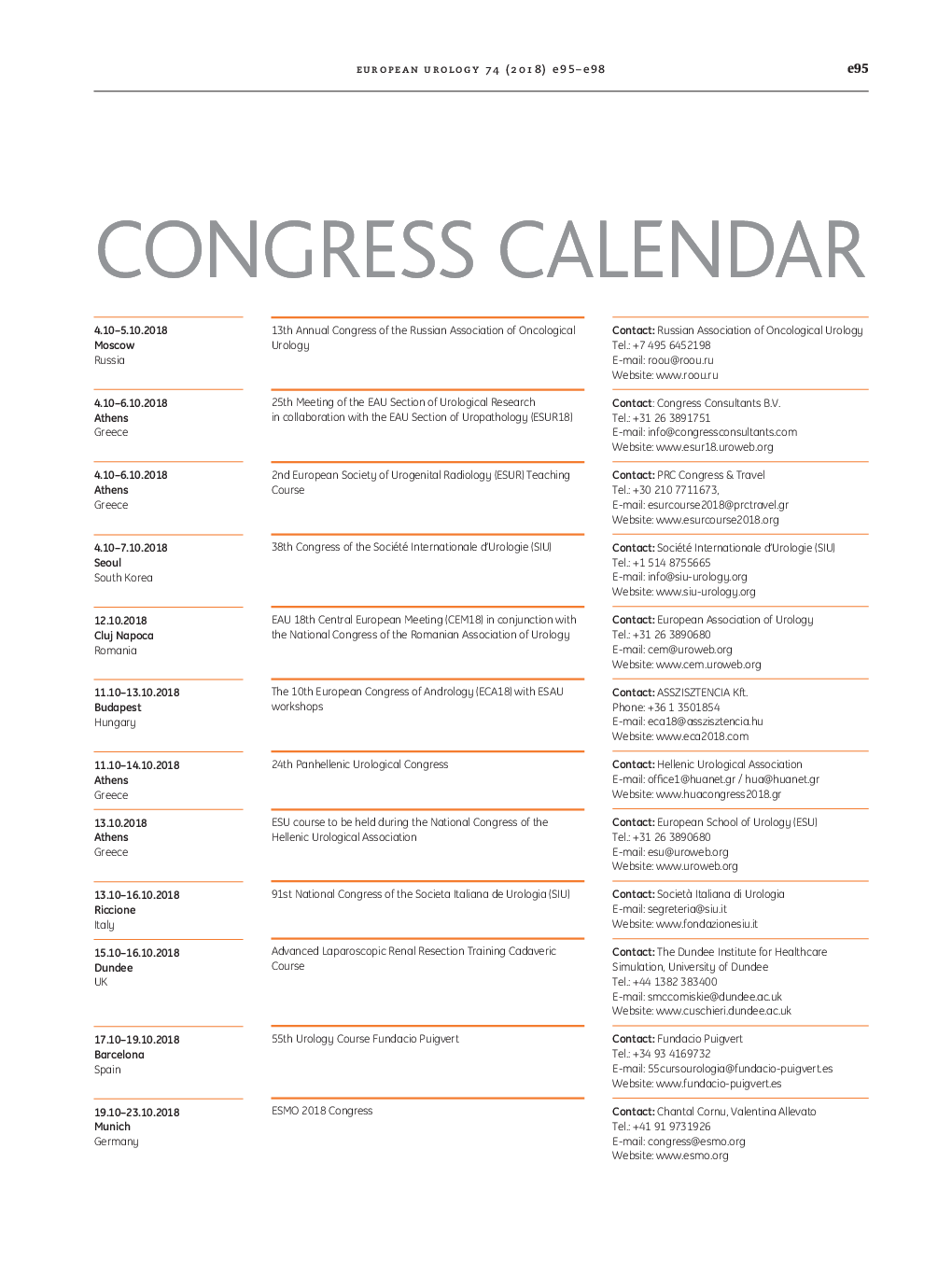 تقویم کنگره