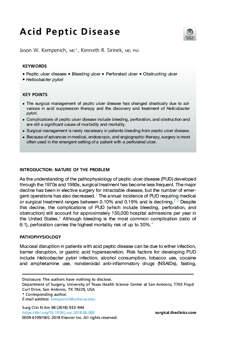 Acid Peptic Disease