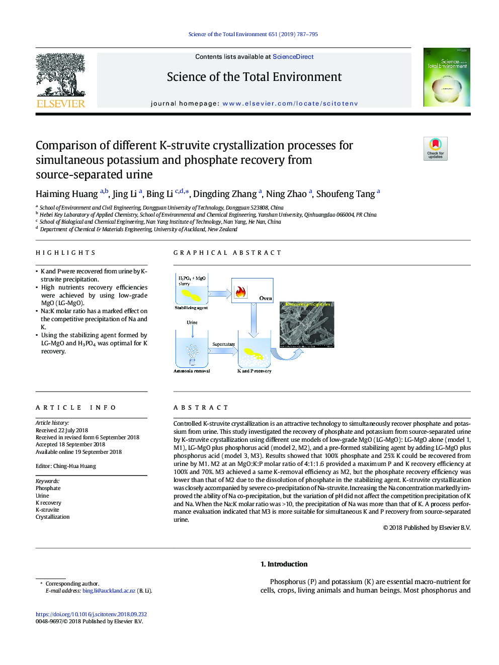 Comparison of different K-struvite crystallization processes for simultaneous potassium and phosphate recovery from source-separated urine