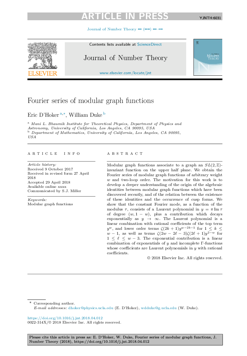 Fourier series of modular graph functions