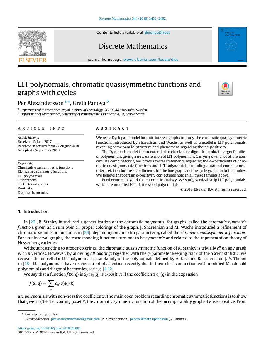 LLT polynomials, chromatic quasisymmetric functions and graphs with cycles