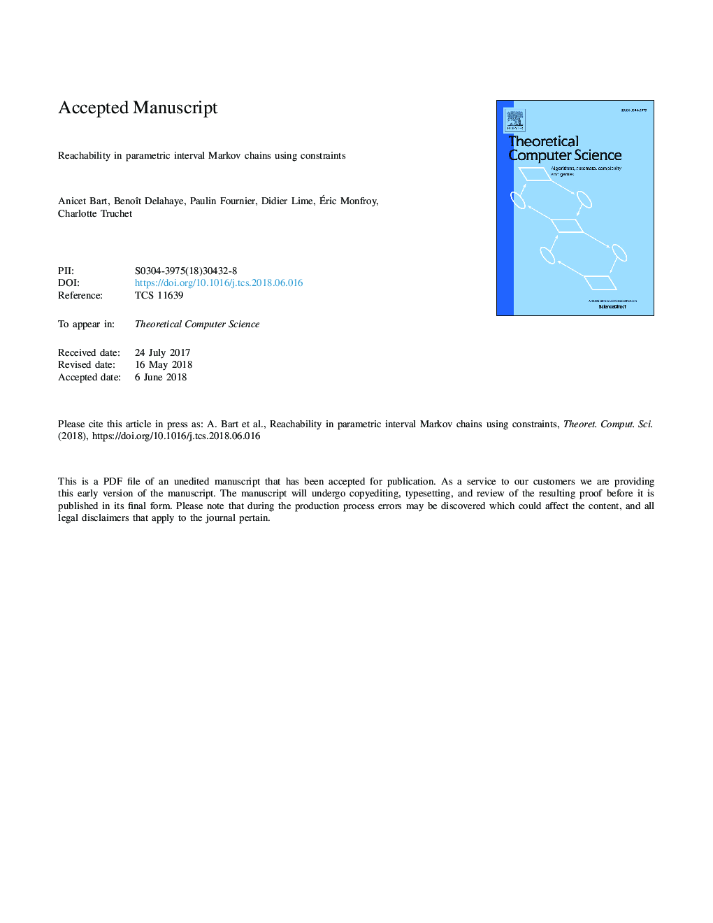 Reachability in parametric Interval Markov Chains using constraints