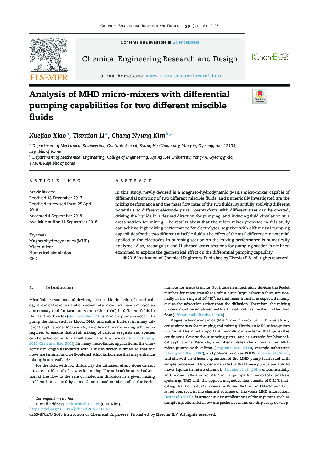 Analysis of MHD micro-mixers with differential pumping capabilities for two different miscible fluids