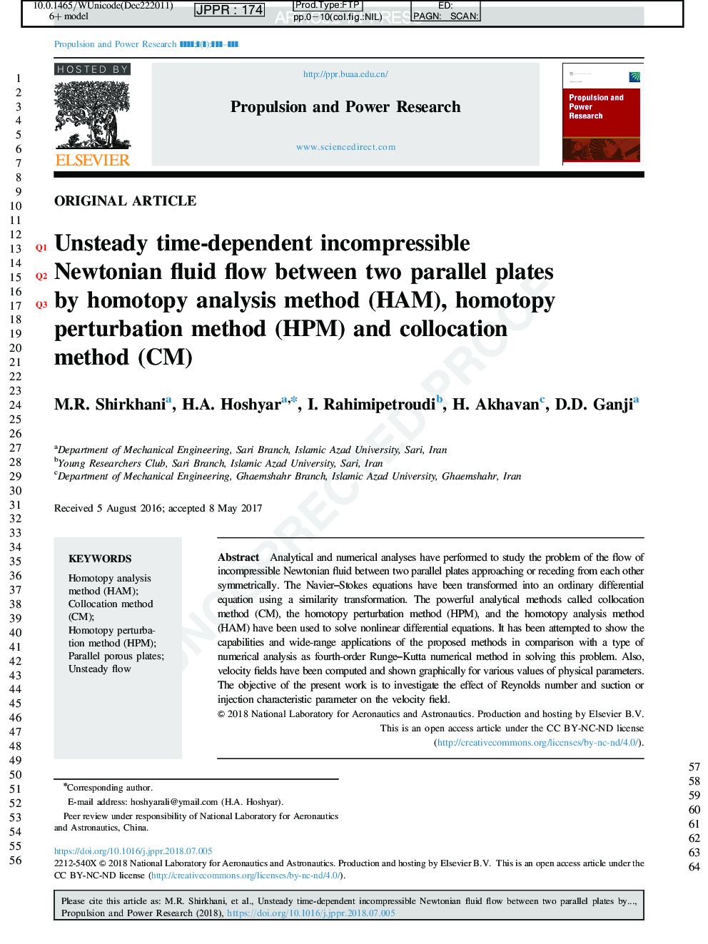 Unsteady time-dependent incompressible Newtonian fluid flow between two parallel plates by homotopy analysis method (HAM), homotopy perturbation method (HPM) and collocation method (CM)