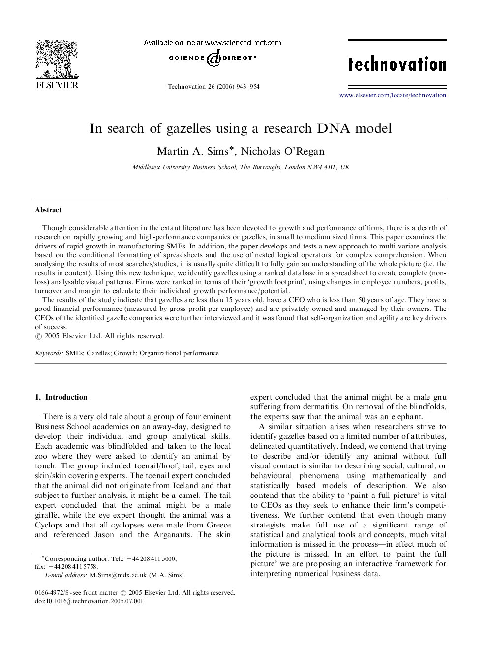 In search of gazelles using a research DNA model