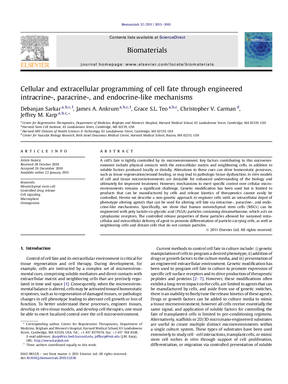 Cellular and extracellular programming of cell fate through engineered intracrine-, paracrine-, and endocrine-like mechanisms