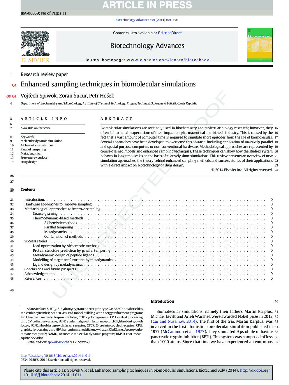 Enhanced sampling techniques in biomolecular simulations