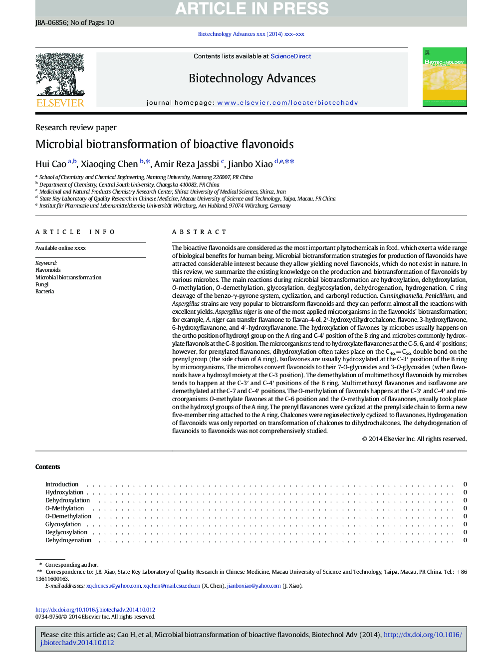 Microbial biotransformation of bioactive flavonoids