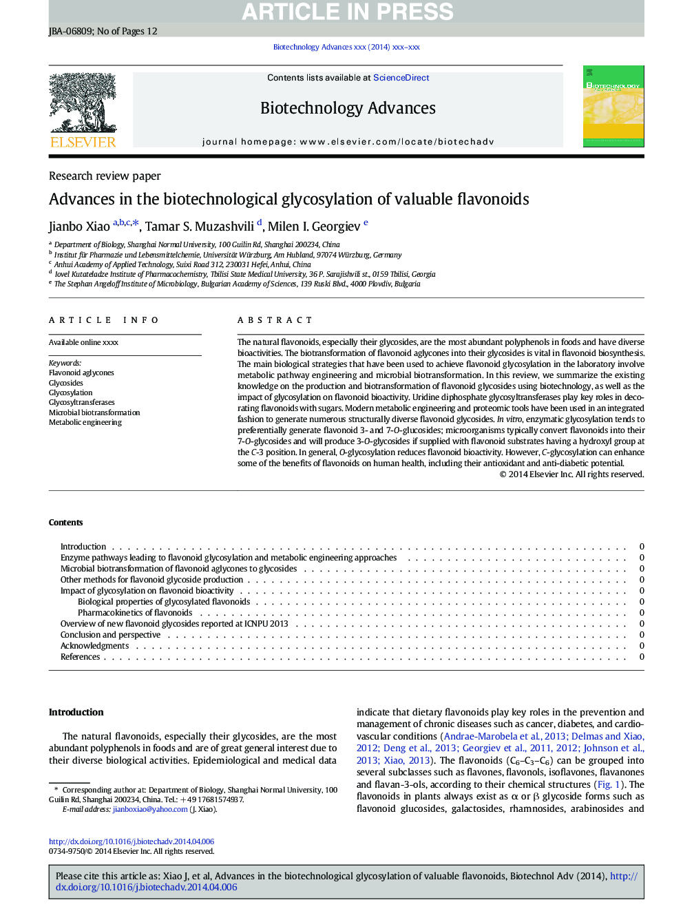 Advances in the biotechnological glycosylation of valuable flavonoids