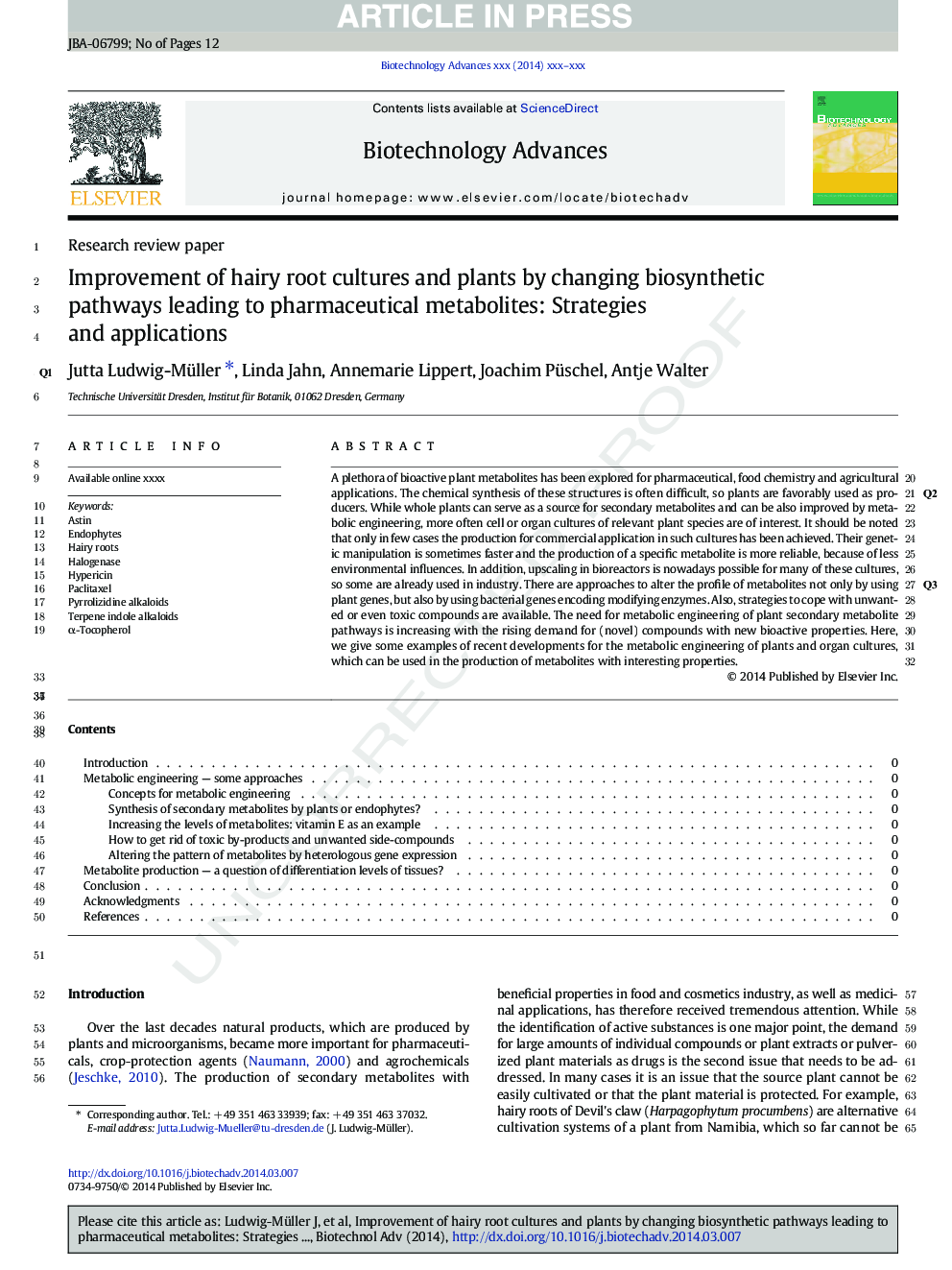 Improvement of hairy root cultures and plants by changing biosynthetic pathways leading to pharmaceutical metabolites: Strategies and applications