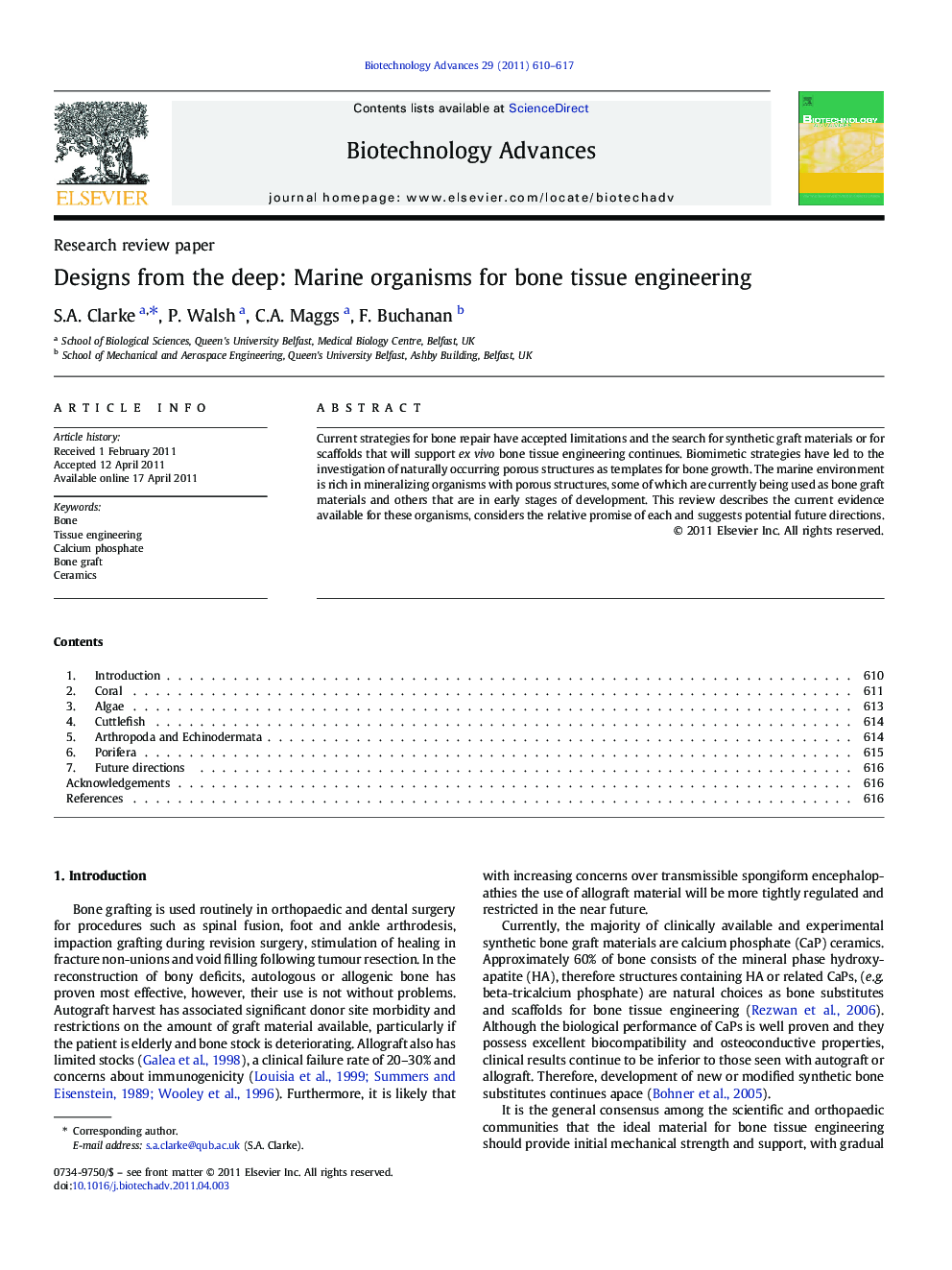 Designs from the deep: Marine organisms for bone tissue engineering