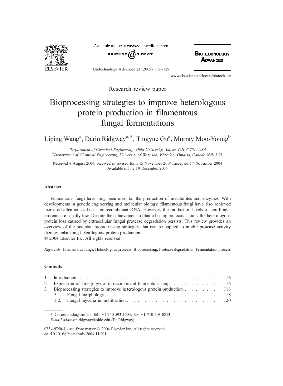 Bioprocessing strategies to improve heterologous protein production in filamentous fungal fermentations