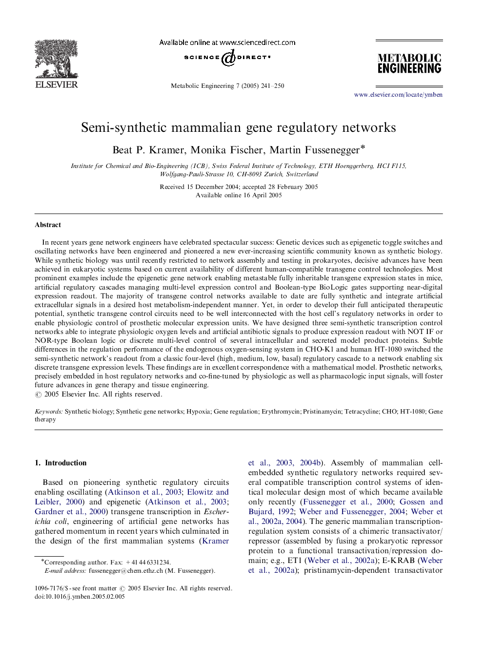 Semi-synthetic mammalian gene regulatory networks