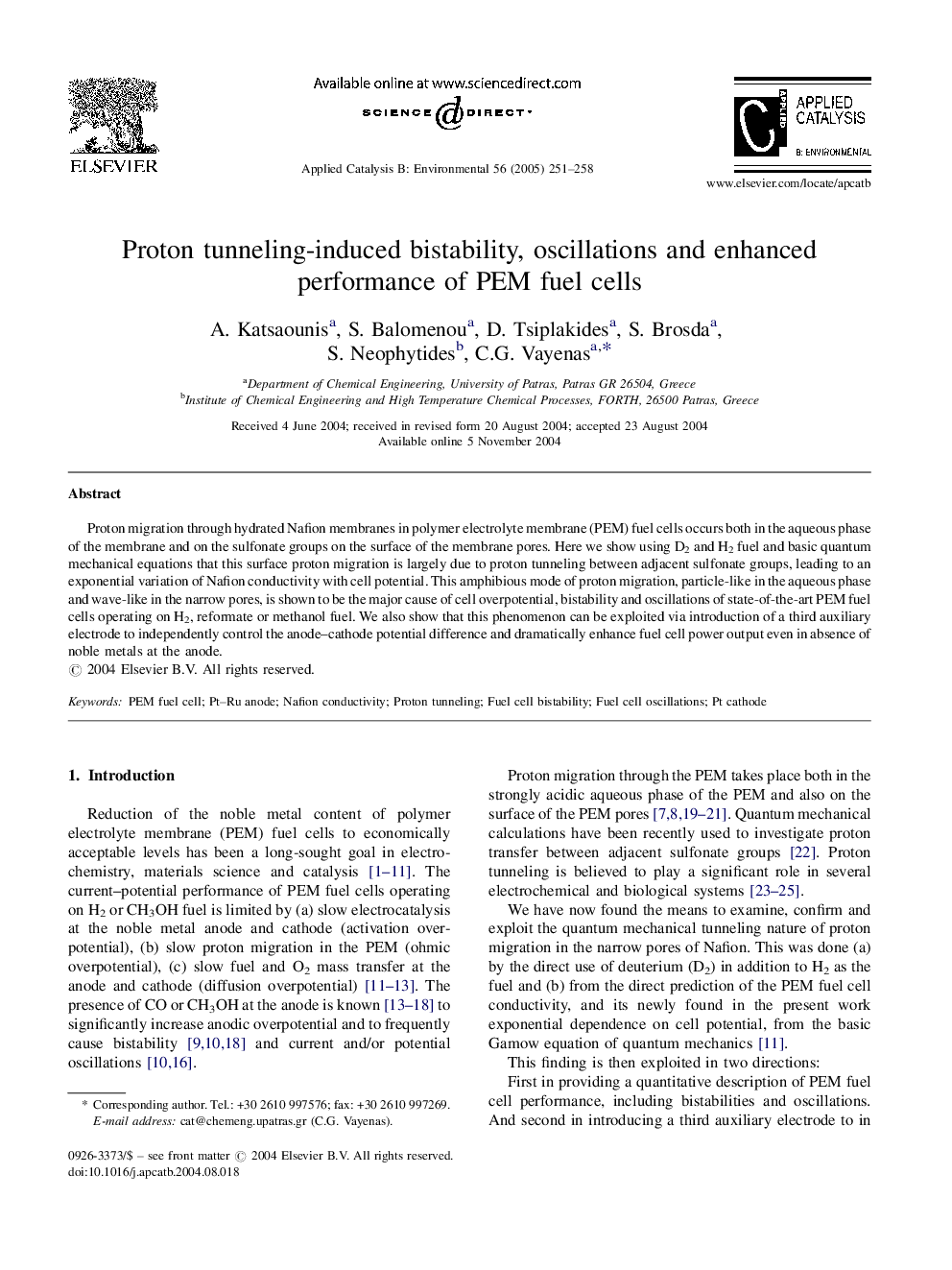 Proton tunneling-induced bistability, oscillations and enhanced performance of PEM fuel cells