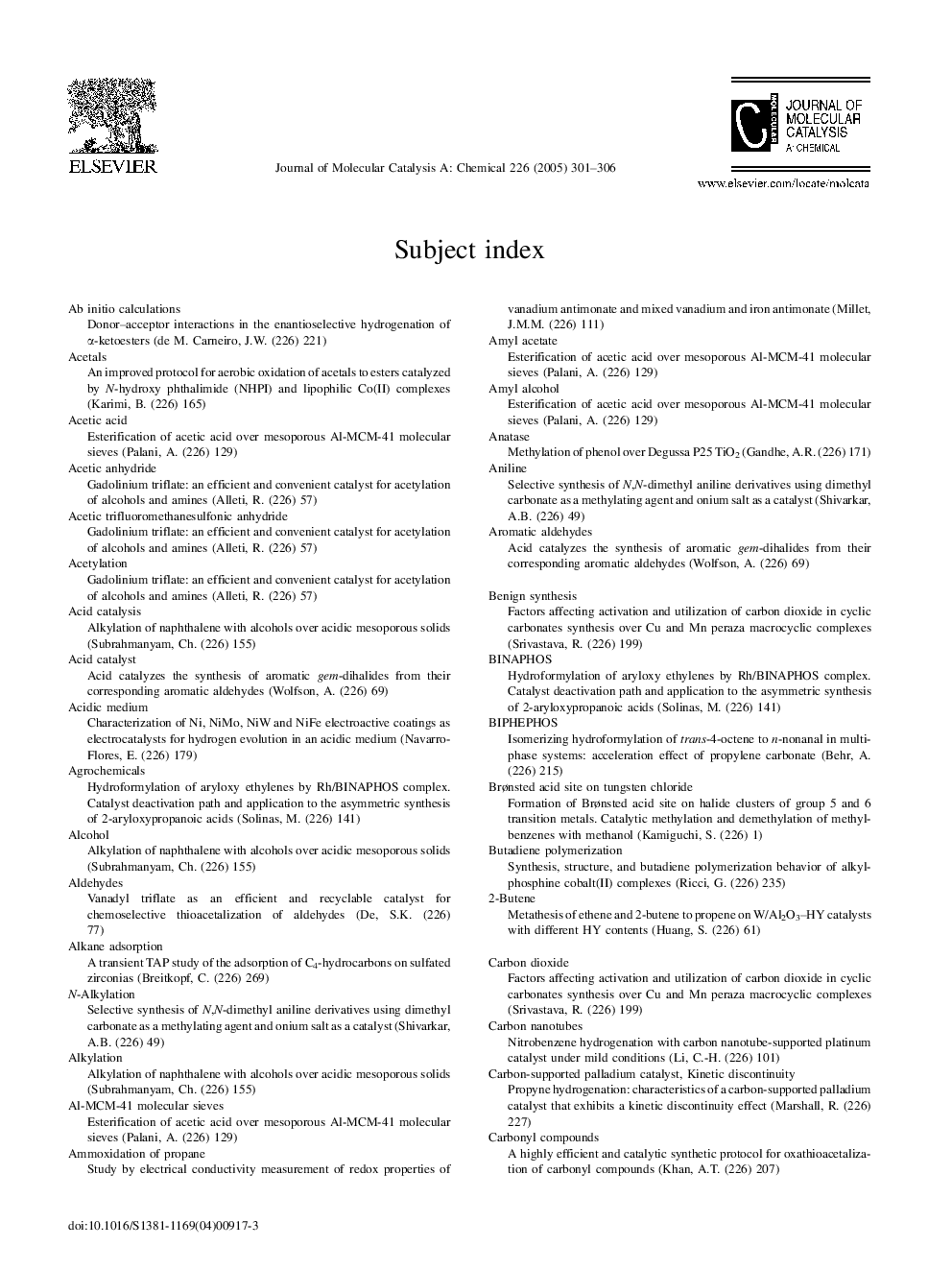 عکس صفحه اول مقاله: Subject index Subject index