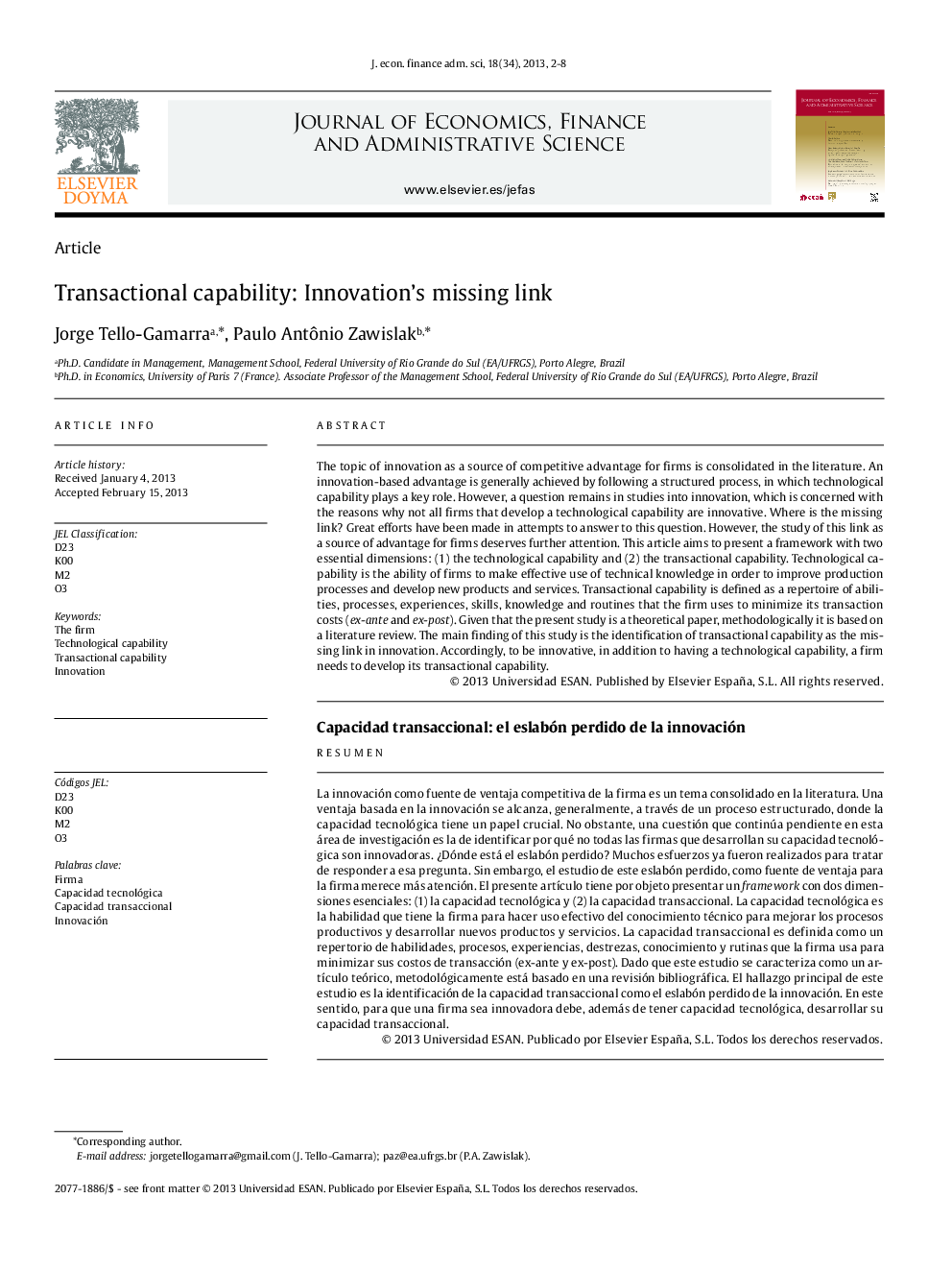 Transactional capability: Innovation's missing link