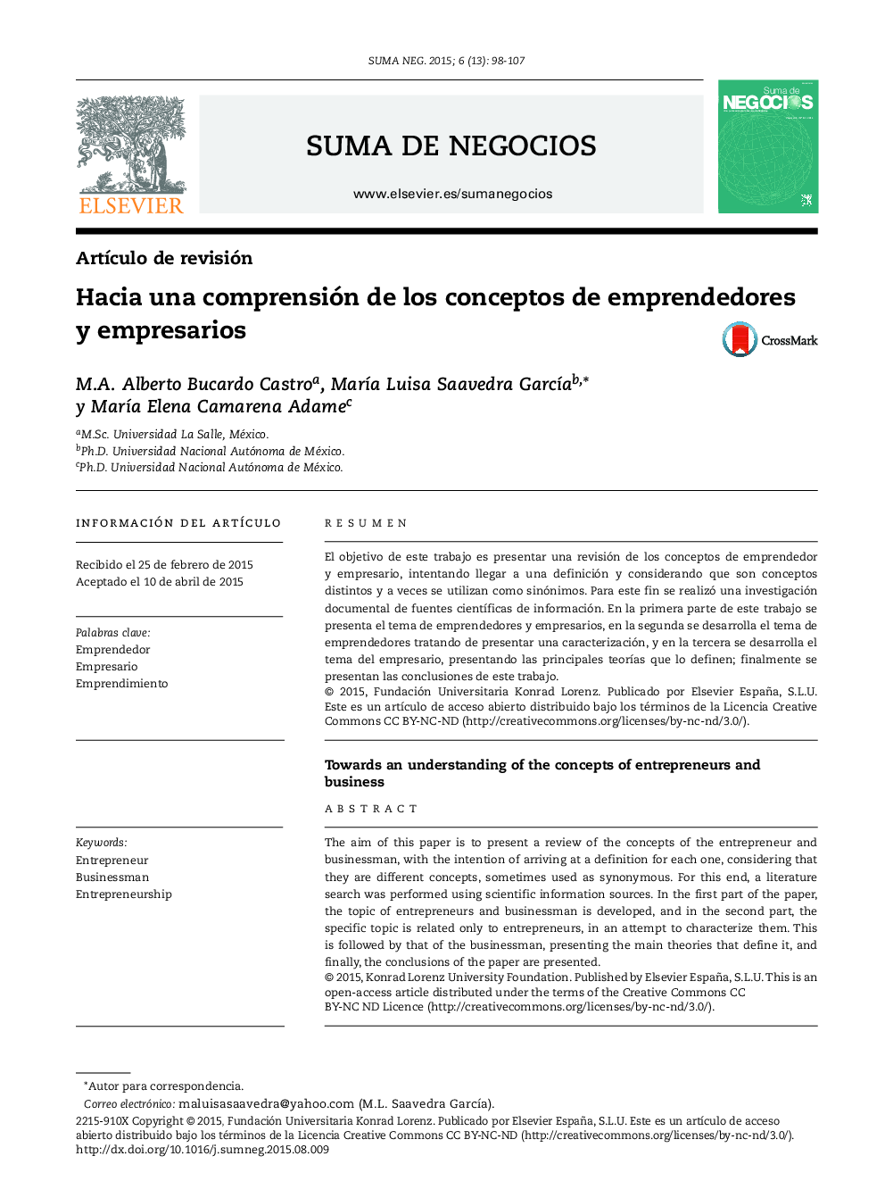Hacia una comprensión de los conceptos de emprendedores y empresarios